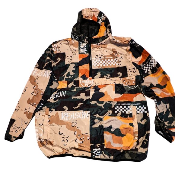 Reason Men’s Camouflage Windbreaker Jacket XL – “Future Is Now” NYC Design - Picture 1 of 4